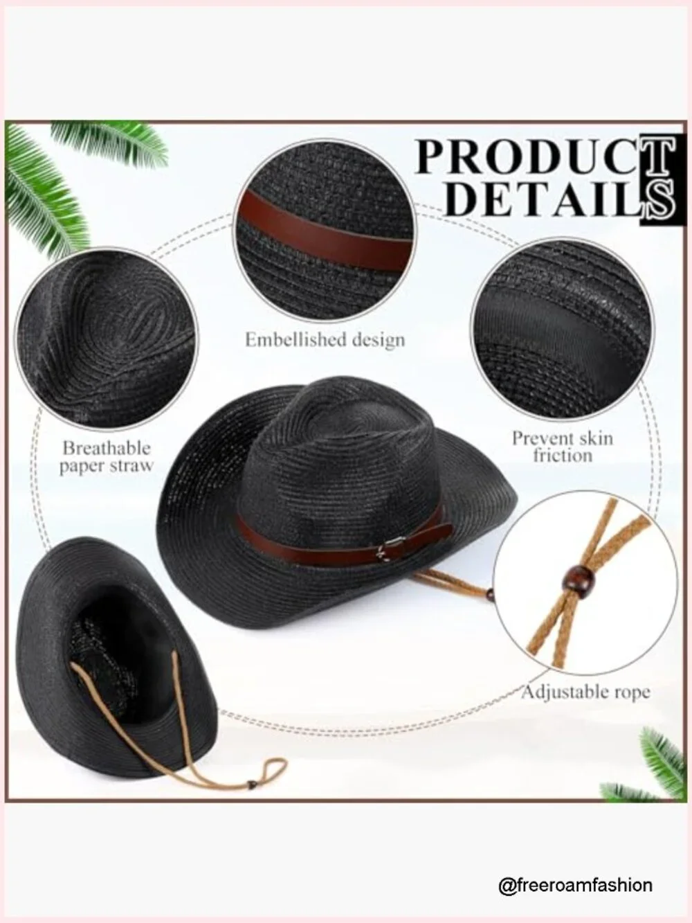 12 Pack Straw Cowboy Hats Wide Brim Sun Beach Cowgirl Caps for Adults Bulk